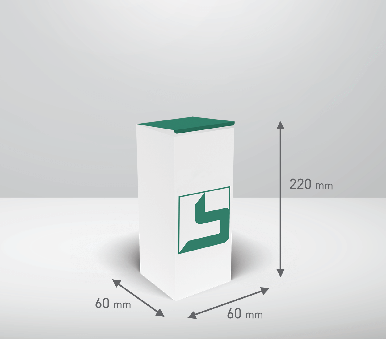 Škatla - totem: 60x60x220 mm (D4X).